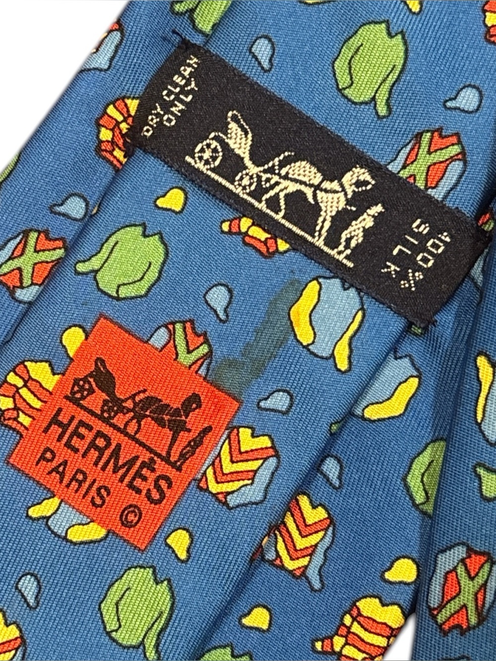 HERMES silk tie